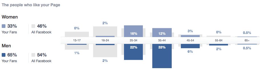 Altersstruktur Facebook-Fans DenkfabrikBlog