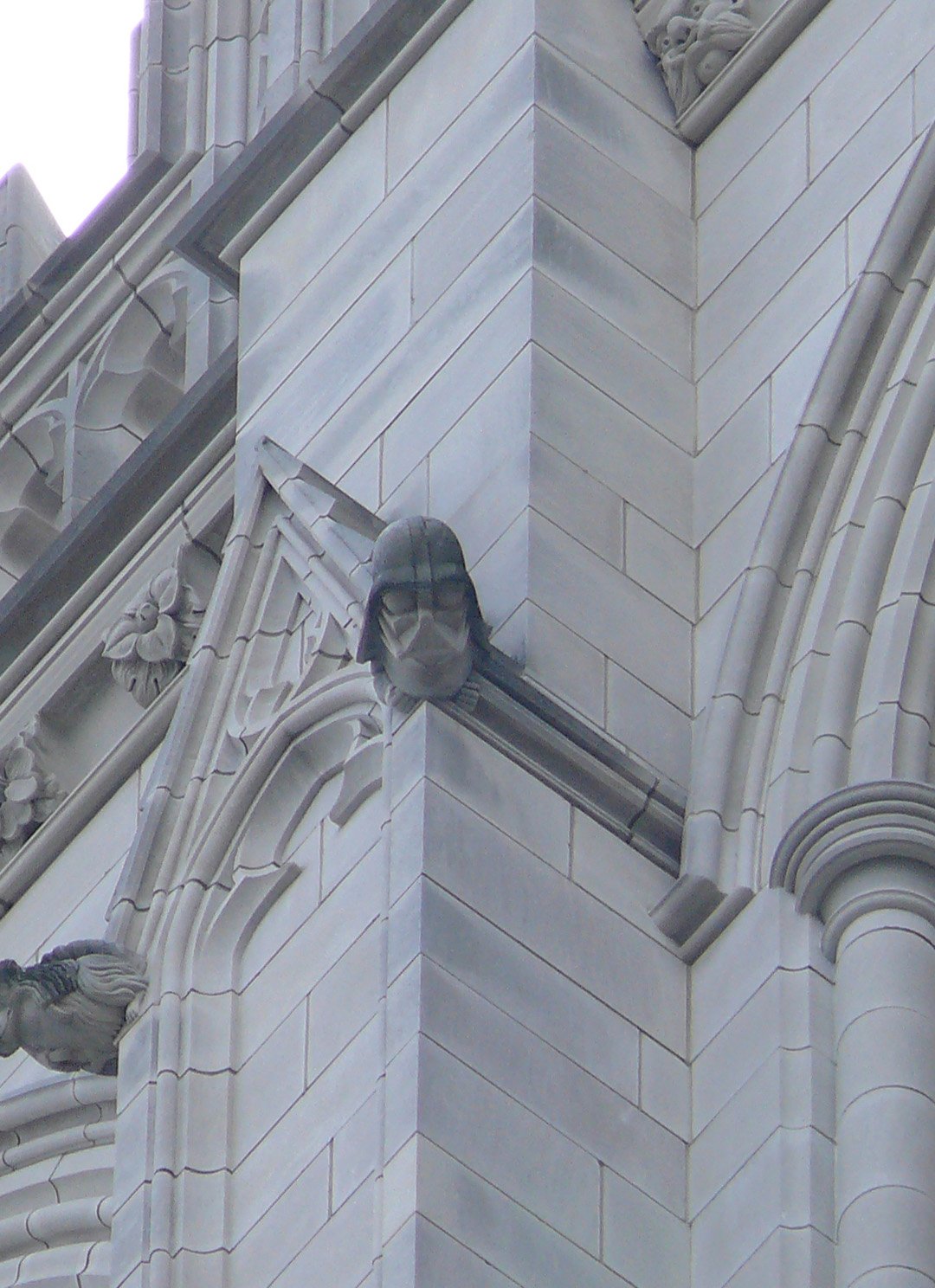 Darth Vader grotesque on the northwest tower of the Washington National Cathedral. - Cyraxote