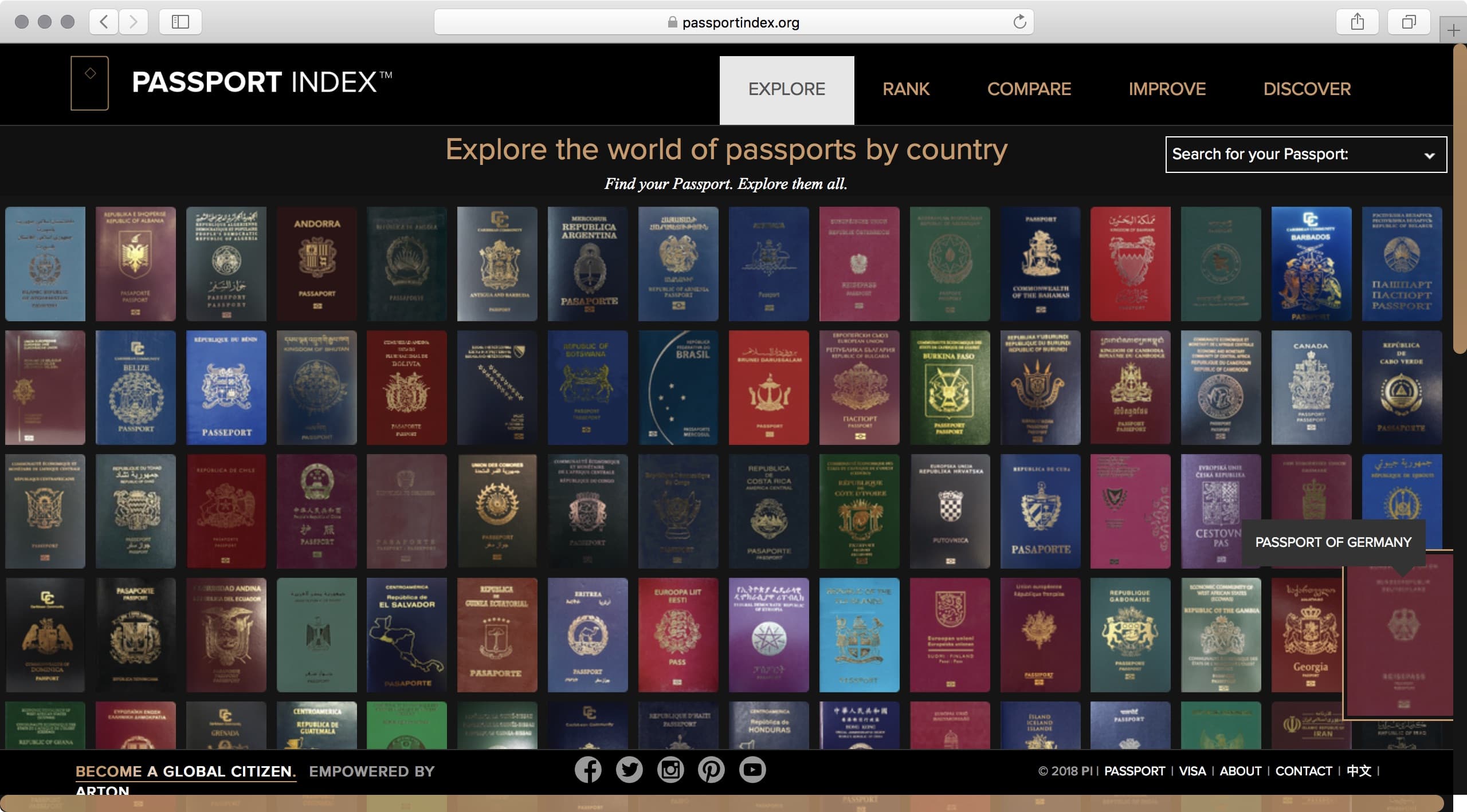 Passport index. Passports all Countries. Passport ranking.