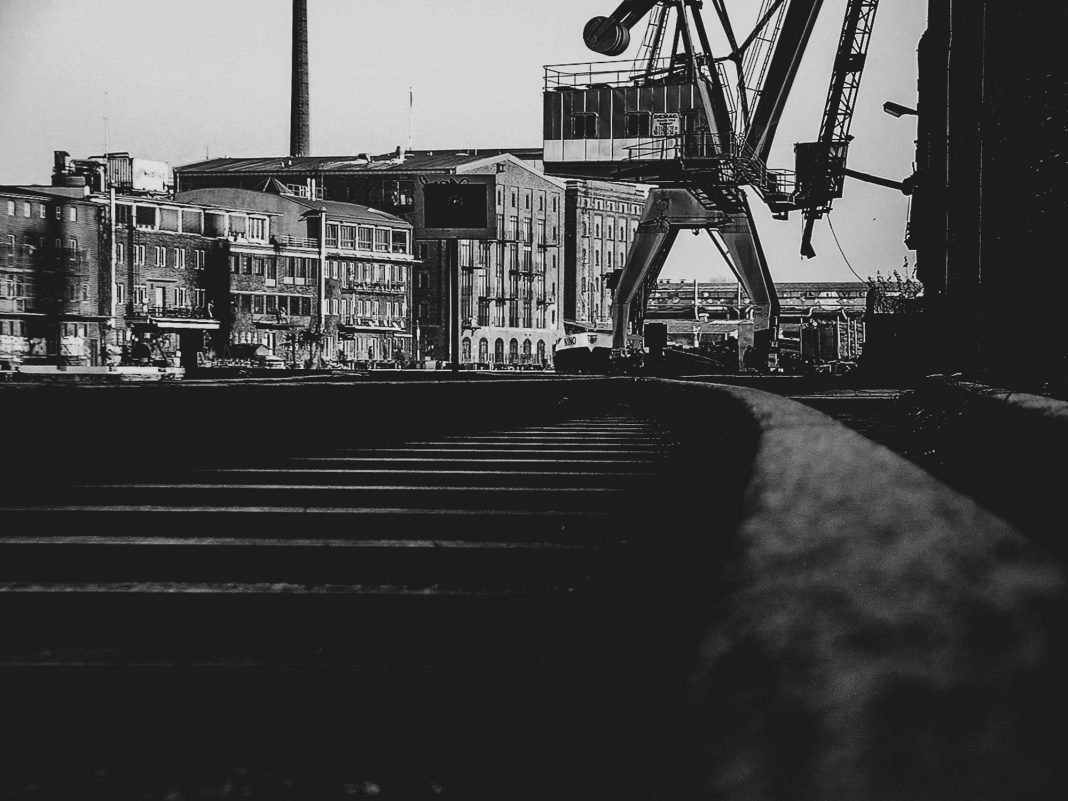 Foto: Rhenus-Kran im münsteraner Hafen
